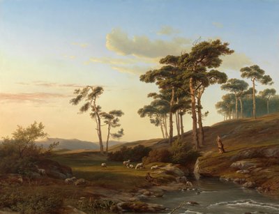 Crepuscolo con pastore da Cornelis Lieste